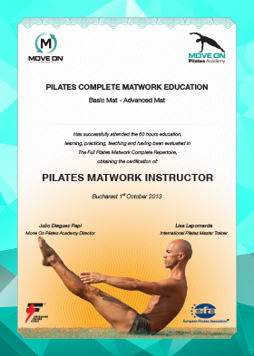 Vivid Pilates - My Basi certificate for the Pilates machines
